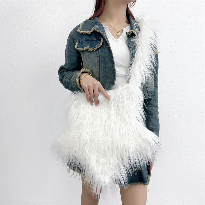 Wholesale Plush Multicolor Star Crossbody Bag Shoulder Bag